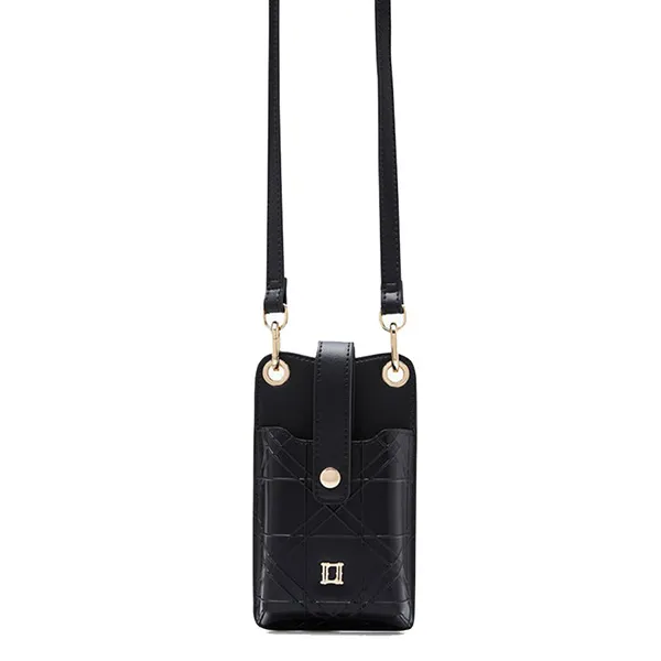 Ví Nữ Lyn Jasmine Emboss Mobile Wallets On Chain LL24CWF018 Màu Đen