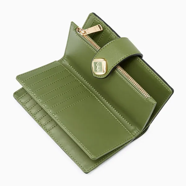 Ví Nữ Lyn Lera Polka Medium Wallets LL24CWS047 Màu Xanh Lá