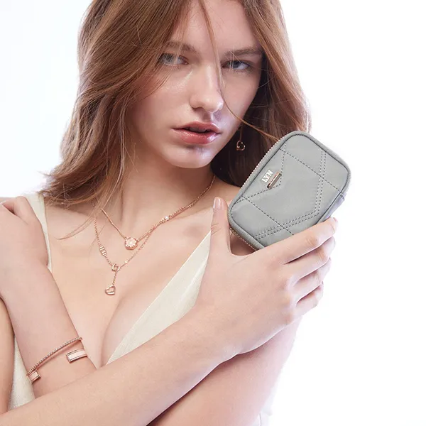 Ví Nữ Lyn Lowa Short Wallets LL24CWF014 Màu Xanh Green