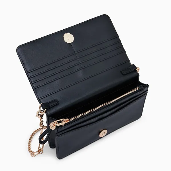 Ví Nữ Lyn Lynne Wallets On Chain LL24CWF002 Màu Đen