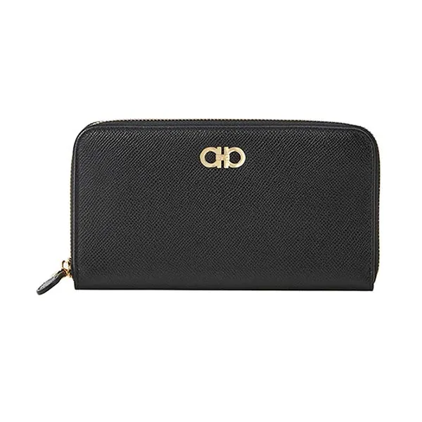Ví Nữ Salvatore Ferragamo 22O009 0722482 Long Wallet Gancini Black Màu Đen - Túi xách - Vua Hàng Hiệu