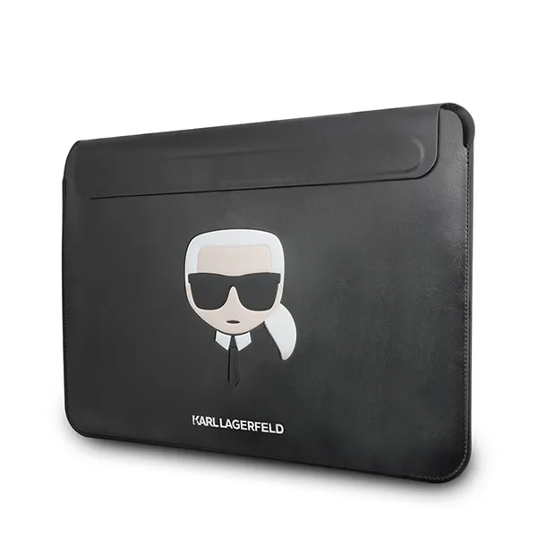 Vỏ Bọc Laptop Karl Lagerfeld MacBook Computer Sleeve 13/14 Inch Ikonik Karl's Head Màu Đen - Phụ Kiện Công Nghệ - Vua Hàng Hiệu
