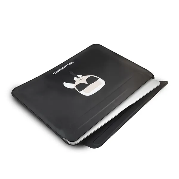 Vỏ Bọc Laptop Karl Lagerfeld MacBook Computer Sleeve 13/14 Inch Ikonik Karl's Head Màu Đen - Phụ Kiện Công Nghệ - Vua Hàng Hiệu