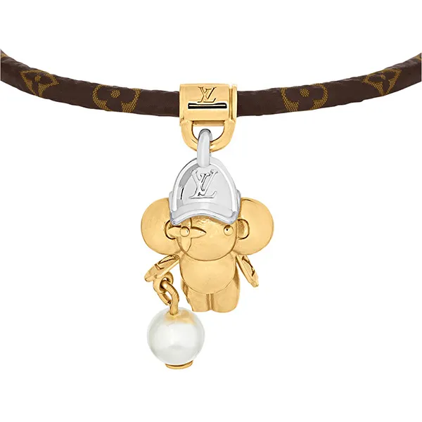 Vòng Đeo Tay Nữ Louis Vuitton LV Vivienne M8218Z Màu Nâu Vàng