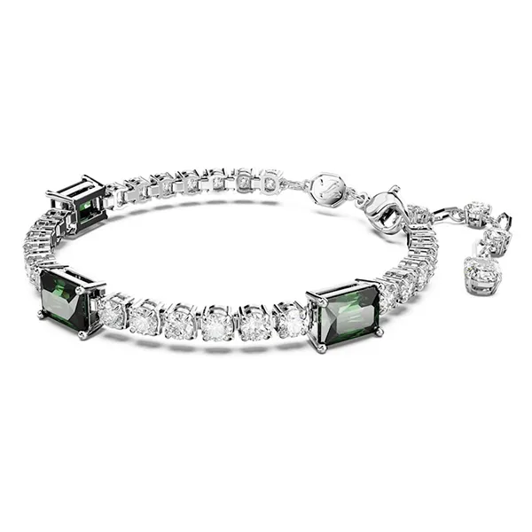 Vòng Đeo Tay Nữ Swarovski Matrix Tennis Bracelet 5666422 Màu Bạc Phối Xanh