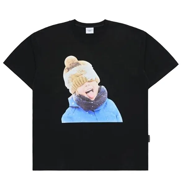 Áo Phông Acmé De La Vie ADLV Baby Face Yellow Beanie Boy Short Sleeve T-Shirt Black Màu Đen - Thời trang - Vua Hàng Hiệu