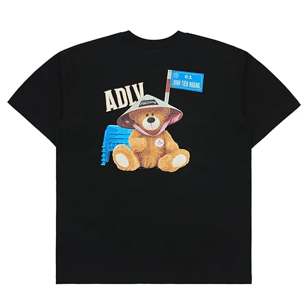 Áo Phông Acmé De La Vie ADLV Road Sign Bear Tshirt Màu Đen