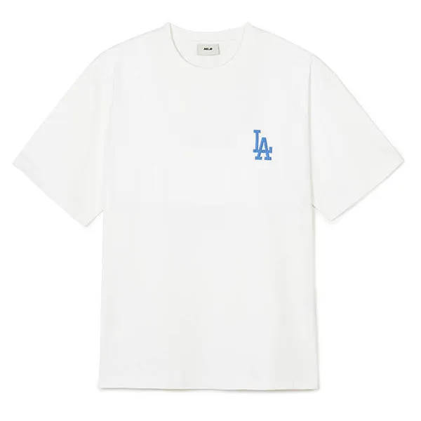 Áo Phông MLB Denim Like Monogram Big Lux Overfit LA Dodgers 3ATSM0643-07WHS Tshirt Màu Trắng - Thời trang - Vua Hàng Hiệu