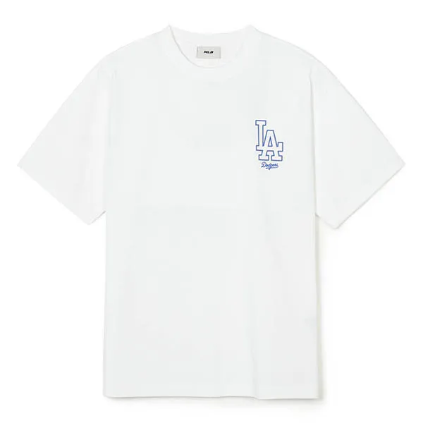 Áo Phông MLB Logo Mega LA Dodgers 3ATSB0343-07WHS Tshirt Màu Trắng - Thời trang - Vua Hàng Hiệu