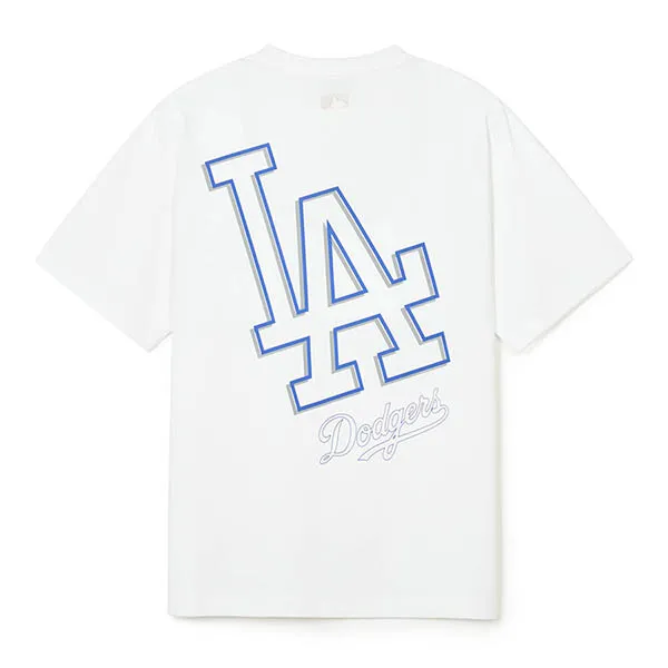 Áo Phông MLB Logo Mega LA Dodgers 3ATSB0343-07WHS Tshirt Màu Trắng - Thời trang - Vua Hàng Hiệu