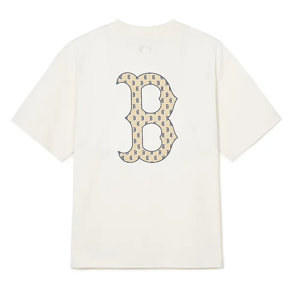Áo Phông MLB Monogram Big Lux Boston Red Sox 3ATSM0343-43CRS Màu Trắng - Thời trang - Vua Hàng Hiệu