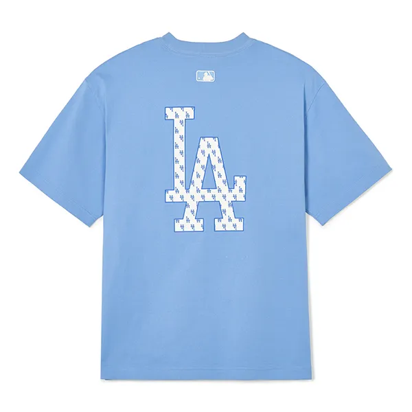 Áo Phông MLB Monogram Big Lux cổ điển LA Dodgers 3ATSM0343-07BLM Màu Xanh Blue - Thời trang - Vua Hàng Hiệu