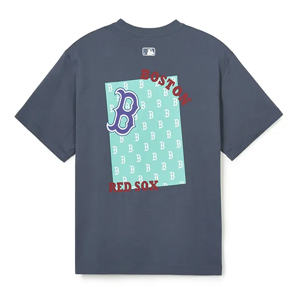 Áo Phông MLB Overfit Monative Boston Red Sox 3ATSM0443-43GRD Màu Xám