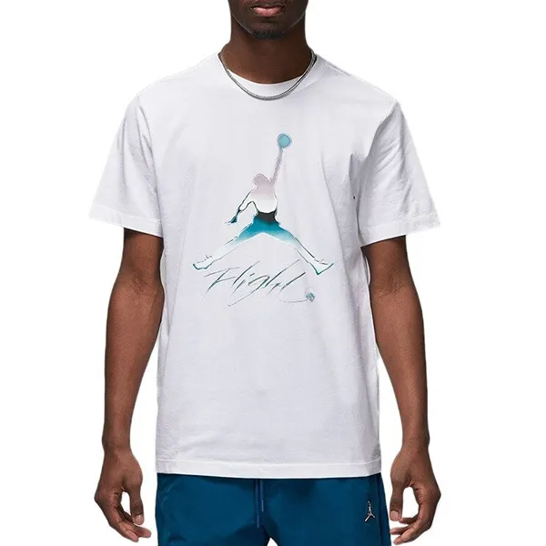 Áo Phông Nam Nike Jordan Basketball Wear Graphic Tshirt DV8415-100 Màu Trắng Size S