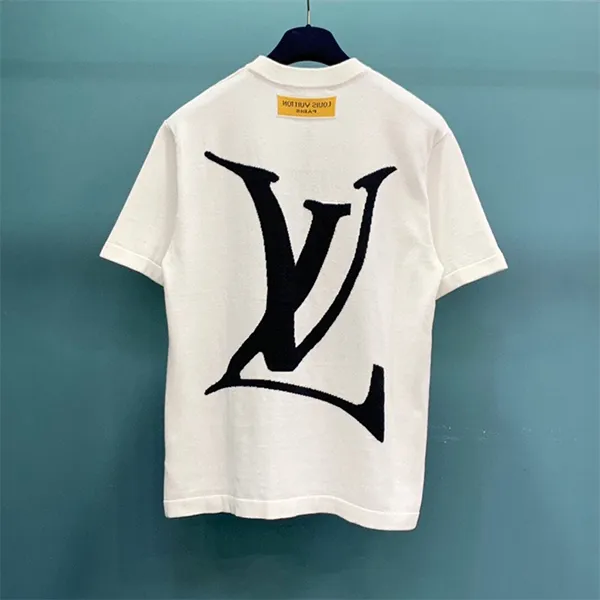 Áo Phông Nam Louis Vuitton LV Tee End Goal Crew Neck Short Sleeve Knit TShirt 1A97AE Màu Trắng Size M