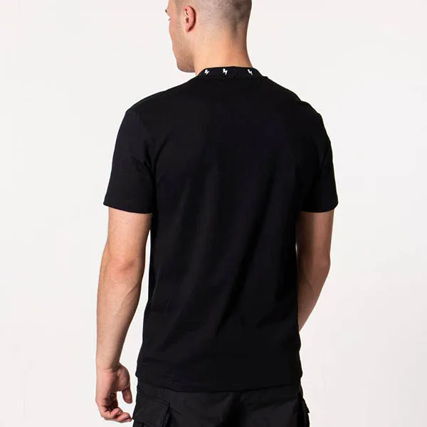 Áo Phông Nam Neil Barrett Bolted Rib Collared BJT067J Tshirt Màu Đen Size XS