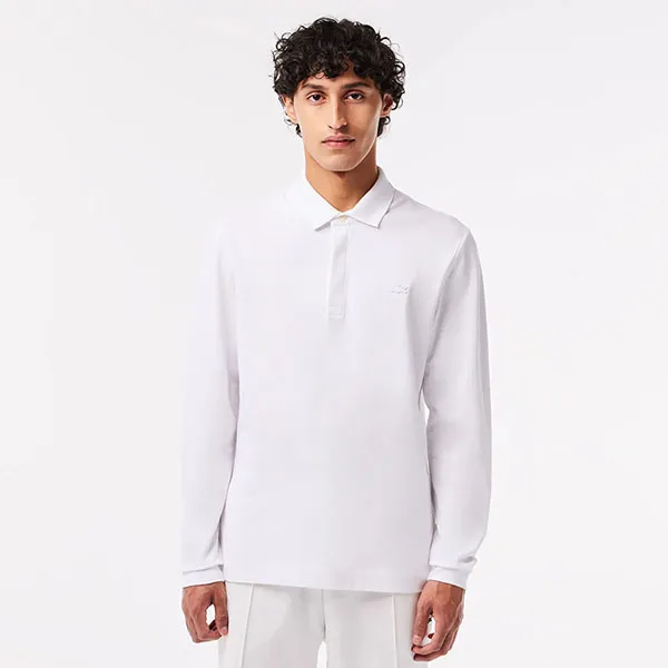 Áo Polo Dài Tay Nam Lacoste Smart Paris Long Sleeve Stretch Cotton Polo Shirt PH2481-10 Màu Trắng Size 3 - Thời trang - Vua Hàng Hiệu