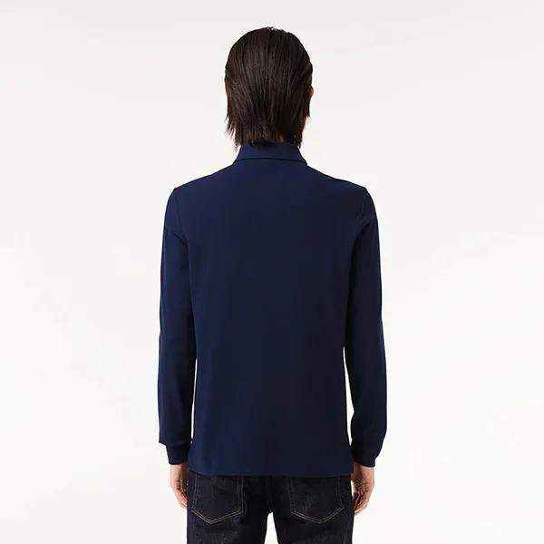 Áo Polo Dài Tay Nam Lacoste Smart Paris Long Sleeve Stretch Cotton Polo Shirt PH2481-10 Màu Xanh Navy Size 3
