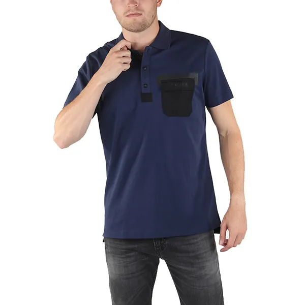 Áo Polo Nam Disel T-Temp Shirt 00SCSQ - GA01 Màu Xanh Navy Size S