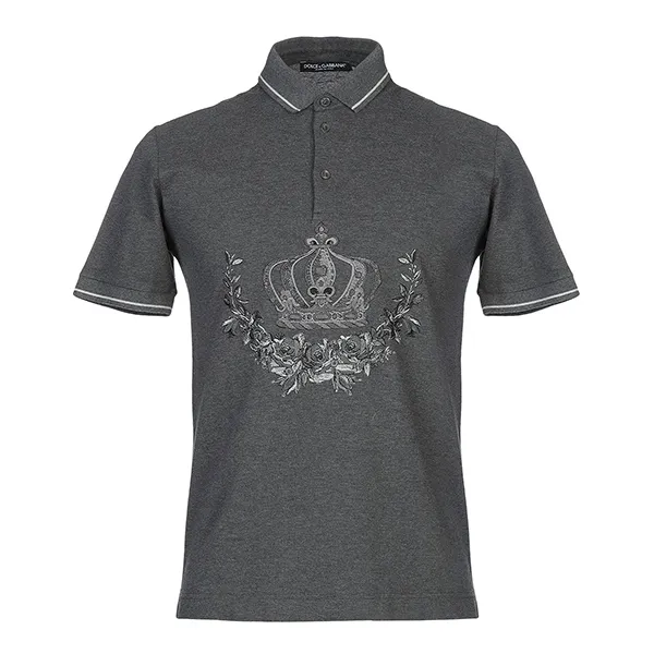 Áo Polo Nam Dolce & Gabbana D&G Polo Shirt G8GH1T Màu Xám Đậm Size 44