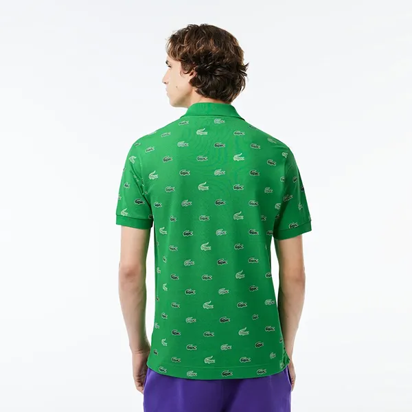 Áo Polo Nam Lacoste Classic Fit Multi Croc Original PH3562 51 SIW Màu Xanh Lá Size 3