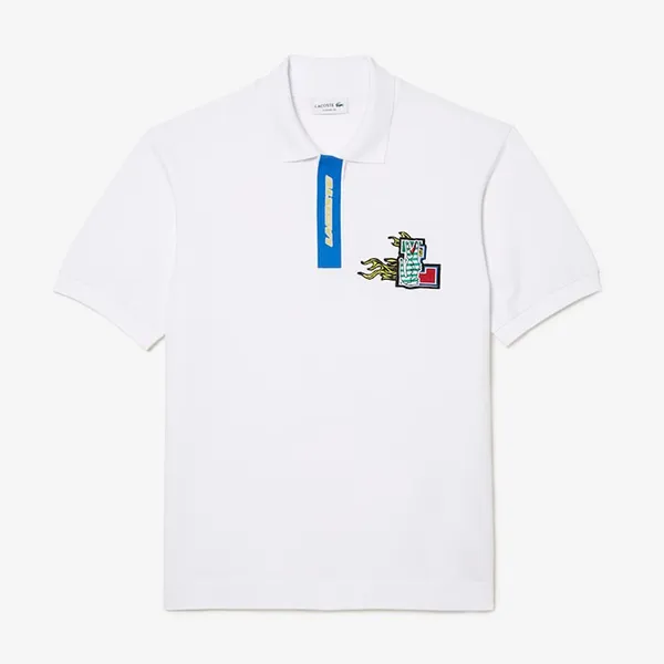 Áo Polo Nam Lacoste Men's Contrast Placket And Crocodile Badge PH146551001 - PC02 Màu Trắng Size M