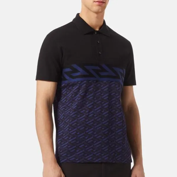 Áo Polo Nam Versace Medusa Short-Sleeved Polo Shirt Màu Đen Xanh Size S - Thời trang - Vua Hàng Hiệu
