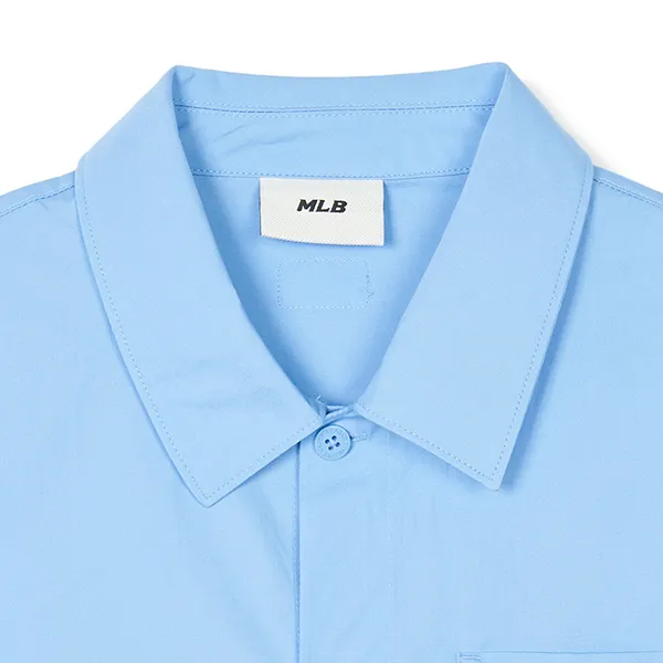 Áo Sơ Mi MLB Monogram Big Lux cổ điển LA Dodgers 3AWSM0341-07SBL Màu Xanh Blue