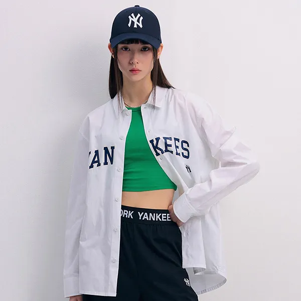 Áo Sơ Mi MLB Varsity New York Yankees 3AWSV0141-50WHS Màu Trắng