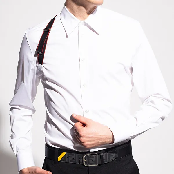 Áo Sơ Mi Nam Alexander Mcqueen Single Brace Detail Shirt 615271 Màu Trắng Size M - Thời trang - Vua Hàng Hiệu