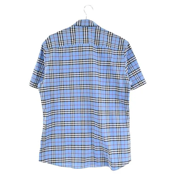 Áo Sơ Mi Nam Burberry Classic Shirt In Blue Kẻ Caro Màu Xanh Dương Size S