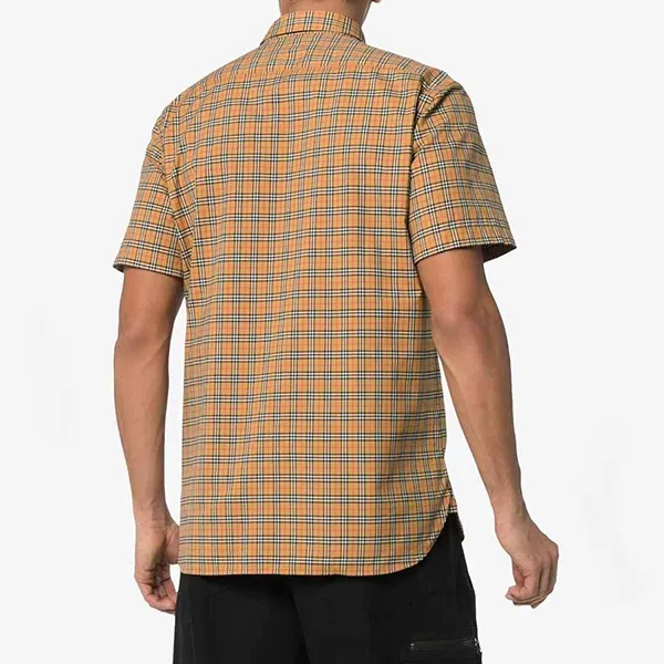 Áo Sơ Mi Nam Burberry Short Sleeved Casual 8003852 Màu Camel Size XS - Thời trang - Vua Hàng Hiệu