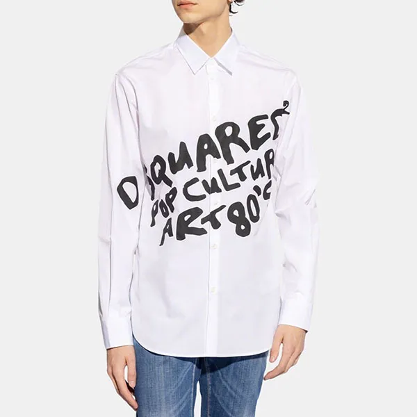 Áo Sơ Mi Nam Dsquared2 White Printed Shirt S74DM0820 S36275 100 Màu Trắng Size 42 - Thời trang - Vua Hàng Hiệu