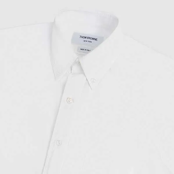 Áo Sơ Mi Nam Thom Browne White Poplin Hidden Three-stripe MWL010E/00906114 Màu Trắng Size 4