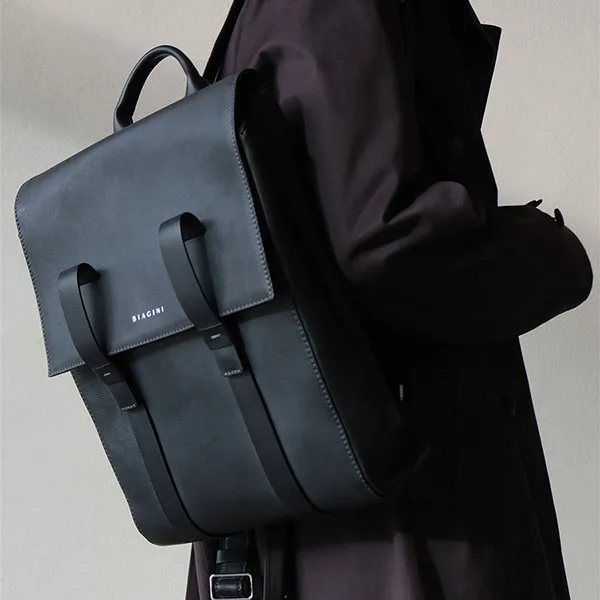 Balo Nam Biagini Sand Backpack Black Màu Đen