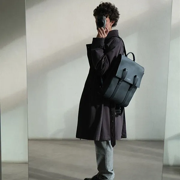 Balo Nam Biagini Sand Backpack Black Màu Đen