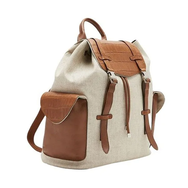 Balo Nam Biagini Cactus Backpack Brown Màu Nâu Ghi