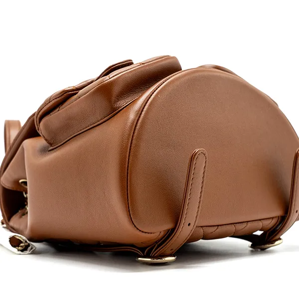 Balo Nữ Chanel 23A Medium Backpack Calfskin Brown & Gold-Tone Metal Màu Nâu - Túi xách - Vua Hàng Hiệu