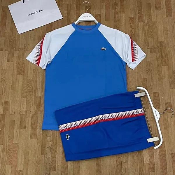 Bộ Quần Áo Cộc Tay Nam Lacoste Men's Sport Fit With Logo Stripe Short Màu Xanh Trắng Size 3 - Thời trang - Vua Hàng Hiệu
