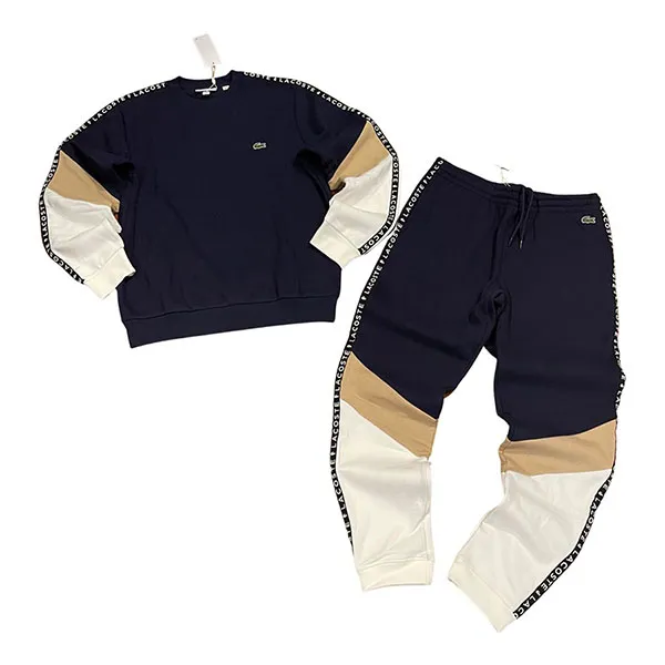 Bộ Quần Áo Nỉ Nam Lacoste Crewneck Color Block Sweatsuit Phối Màu - Thời trang - Vua Hàng Hiệu