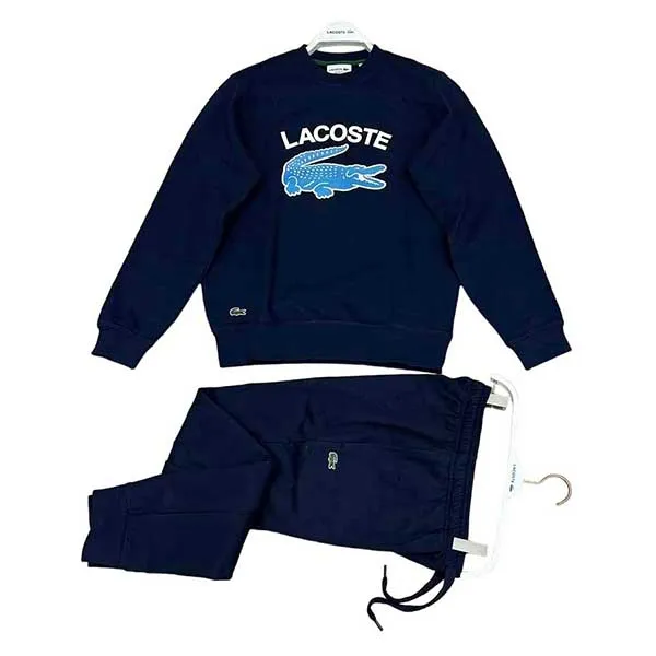 Bộ Quần Áo Nỉ Nam Lacoste Graphics Big Croc Logo Màu Xanh Navy