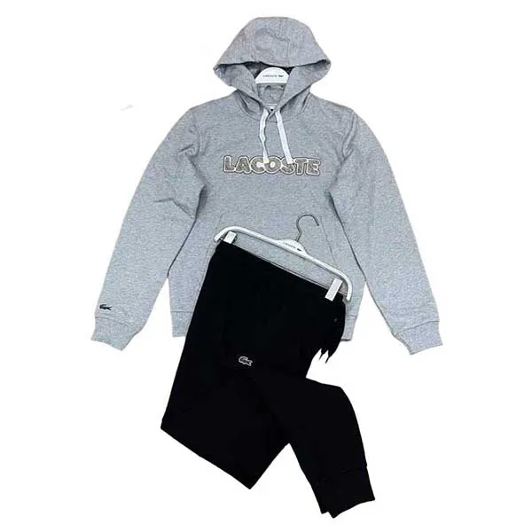 Bộ Quần Áo Nỉ Nam Lacoste Men's Logo Fleece Màu Xám Đen - Thời trang - Vua Hàng Hiệu