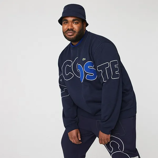 Bộ Quần Áo Nỉ Nam Lacoste Men’s Sport Destructured Branding Crew Neck Màu Xanh Navy - Thời trang - Vua Hàng Hiệu