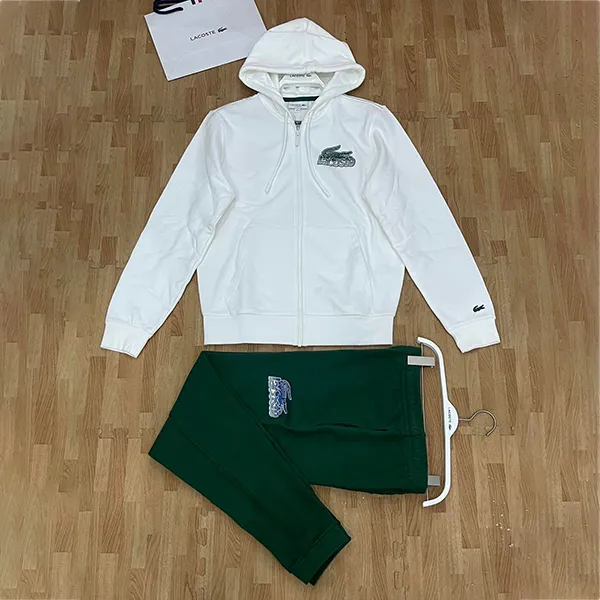 Bộ Quần Áo Nỉ Nam Lacoste Men’s Sport In Color Cocodrilo Màu Trắng Xanh