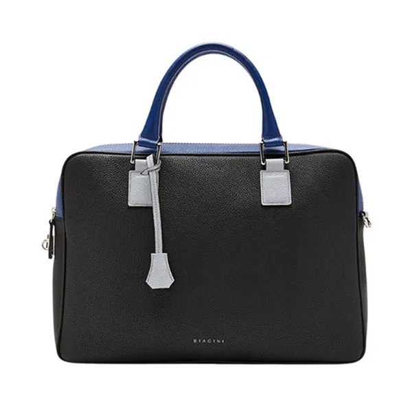 Cặp Xách Tay Nam Biagini Burano Briefcase Black Màu Đen