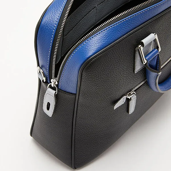 Cặp Xách Tay Nam Biagini Burano Briefcase Black Màu Đen