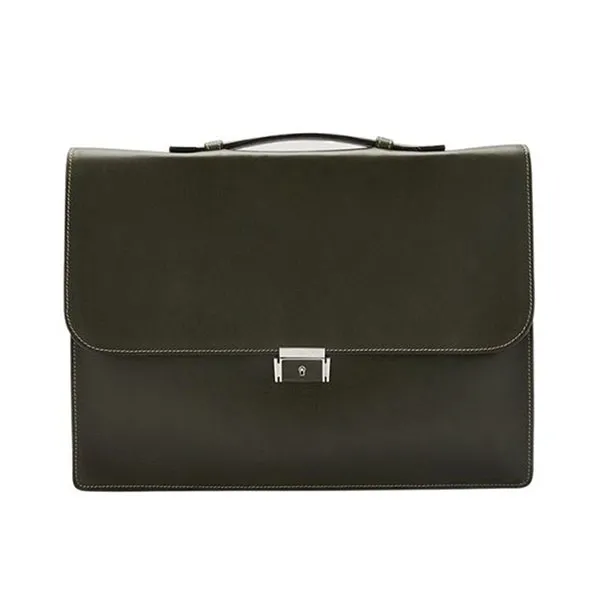 Cặp Xách Tay Nam Biagini Lagoon Briefcase Green Màu Xanh Green
