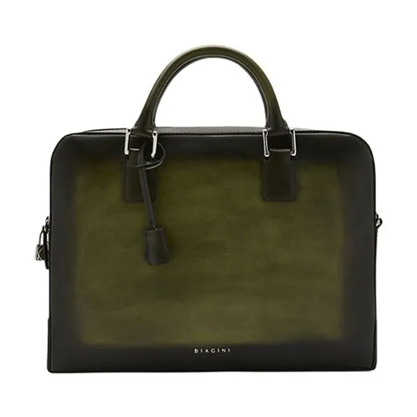 Cặp Xách Tay Nam Biagini Patin Briefcase Green Màu Xanh Green