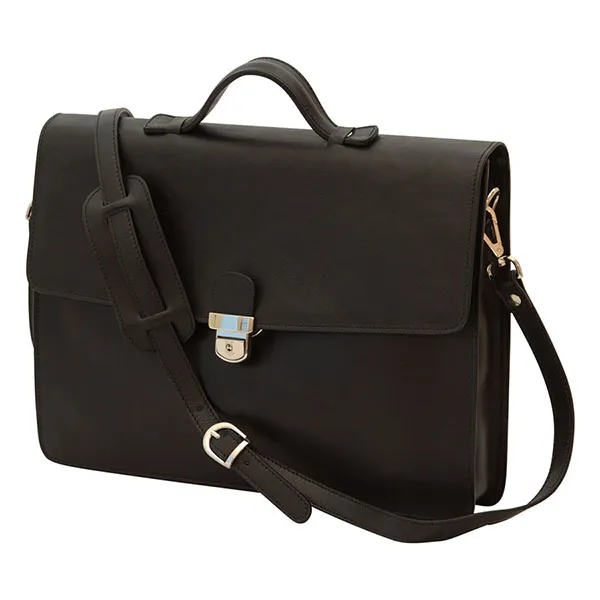 Cặp Xách Tay Nam Old Angler Calfskin OLD407892C5DEC37A055 Màu Đen