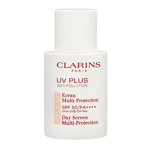 Combo Kem Chống Nắng Clarins (UV Plus Rosy Glow SPF50/PA++++ Màu Hồng 50ml + UV Plus [5P] SPF 50 PA+++ Translucent Không Màu 10ml)